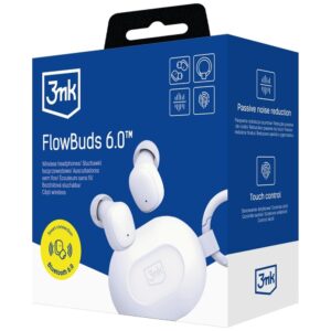 Wireless Ausinės 3MK FlowBuds 6.0 White - Image 2