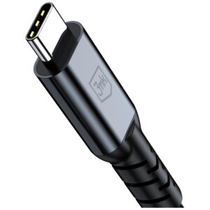 3MK Hyper Cable N-SERIES USB-C to USB-C Thunderbolt 4 Cable 2m 48V/5A 240W juodos spalvos - Image 3