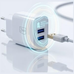 3MK FlowPower Laidinis įkroviklis 2xUSB-A 10W 2.4A baltos spalvos - Image 5