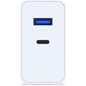 3MK FlowPower Laidinis įkroviklis USB-A + USB-C 45W PD 3.0 QC4+ baltos spalvos - Image 3