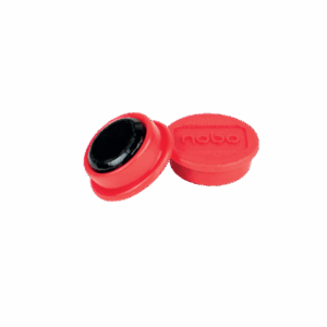 Magnetai Nobo, 24mm, raudonos spalvos, 10 vnt./pak.
