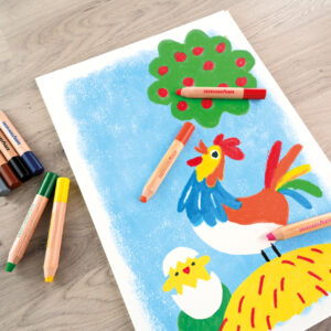 Spalvoti pieštukai EberhardFaber, MiniMaxi be-be, 12 spalvų - Image 2