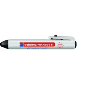 Permanentinis žymeklis Edding Retract 11, apvaliu galiuku, 1.5-3mm, automatinis, juodos spalvos