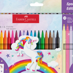 Flomasteriai Faber-Castell Unicorn, 18+6 spalvų