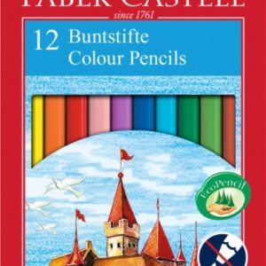 Spalvoti pieštukai Faber-Castell Castle, 12 spalvų