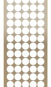 Lipdukai Charlot, apvalūs, Ø12mm, 60vnt pakuotėje, baltos spalvos