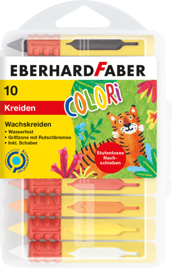 521009_Colori wax crayons waterproof plastic box of 10