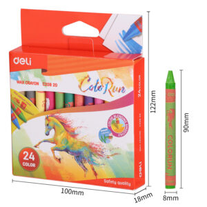 Vaškinės kreidelė DELI Colorun 24 spalvų - Image 4