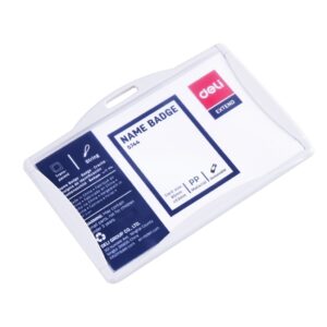 Dėklas magnetinei kortelei, DELI 85x53mm, pilkos spalvos kaklajuostė - Image 3