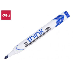 Žymeklis baltai lentai Deli U00130, mėlynas, apvalus galiukas 2 mm
