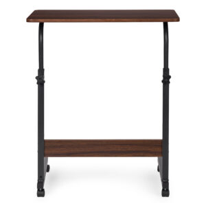 Mobile laptop table – side desk for armchair and sofa in dark walnut finish, ModernHome - Image 4