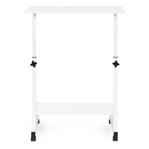 Mobile laptop table – side desk for armchair and sofa in white color, ModernHome - Image 4