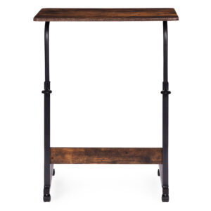 Mobile laptop table – side desk for armchair in aged walnut finish, ModernHome - Image 4