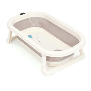 Foldable baby bathtub on stand with drain and LCD thermometer ECOTOYS - Image 4