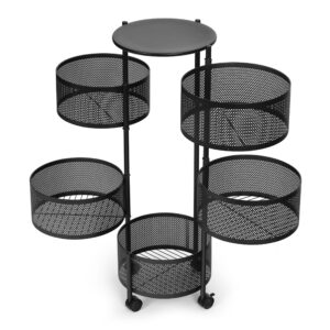 Virtuvės lentyna-organizeris su besisukančiomis lentynomis, 5 pakopų, metalinė ModernHome - Image 4