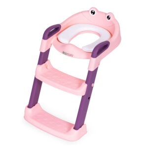 Vaikiška klozeto sėdynė su laipteliais ir kopėčiomis, rožinė, ECOTOYS - Image 4