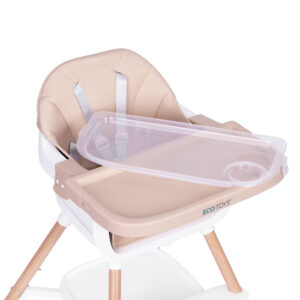 Vaikiška maitinimo kėdutė 2-in-1, smėlio spalvos, ECOTOYS - Image 4