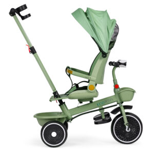 2-in-1 tricycle stroller, swivel seat, foldable canopy, green, ECOTOYS - Image 4