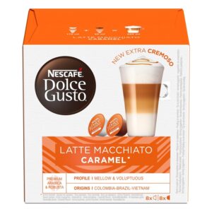 Kavos kapsulės DOLCE GUSTO LATTE MACCHIATO CARAMEL, 8+8 vnt.