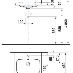 Praustuvė JIKA LYRA PLUS H810381, 550×450 mm - Image 2
