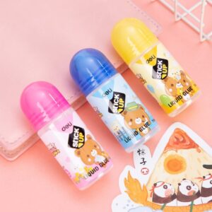 Skysti klijai DELI Funky Bear, 35ml, su antgaliu tekstilei - Image 5