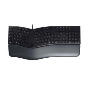 CHERRY KC 4500 ERGO klaviatūra Universalus USB AZERTY Prancūzų Juoda