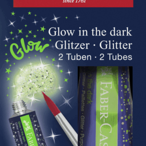 Blizgus gelis Faber-Castell 12ml, 2vnt, šviečiantis tamsoje