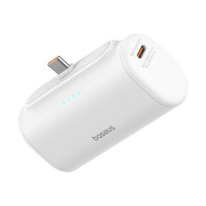 Powerbank Baseus Compact 5000mAh, 20W, USB-C baltos spalvos - Image 3