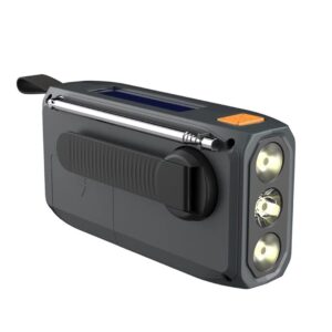 Extralink RADIO AWARYJNE BLUETOOTH SOLARNE Z KORBKA DYNAMO POWERBANK 4000MAH Z LATARKA SOS BT-4000 Nešiojama Analoginis ir skaitmeninis Juoda, Oranžinė - Image 3