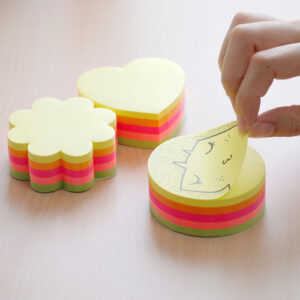 Lipnūs lapeliai StickN 21356, 64x67mm, širdis, neoninės spalvos, 250 lapelių - Image 4