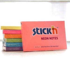 Lipnūs lapeliai Stick´N 21168, 76x127mm, 100 lapelių,neoninės oranžinės spalvos - Image 2