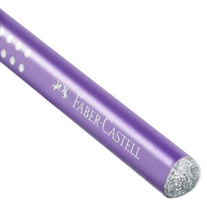 *Grafitinis pieštukas Faber-Castell Jumbo Sparkle, violetinės spalvos - Image 3