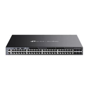 TP-Link Omada SG6654XHP tinklo komutatorius Valdomas L3 Gigabit Ethernet (10/100/1000) Maitinimas per Eternetą (PoE) 1U Juoda - Image 1