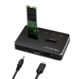 Qoltec 52274 M.2 SSD diskų prijungimo stotelė | NVMe | SATA | USB-C | DUAL 2 x 2 TB - Image 3