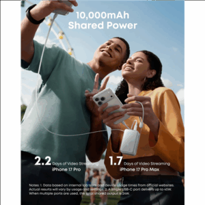 Anker Nano Power Bank 45W with Built-In Retractable USB-C Cable | A1638H21 | 10000 mAh | White - Image 3