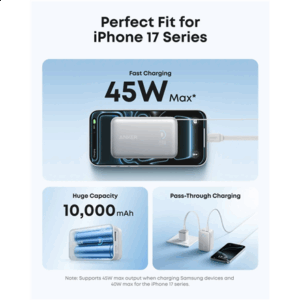 Anker Nano Power Bank 45W with Built-In Retractable USB-C Cable | A1638H21 | 10000 mAh | White - Image 5