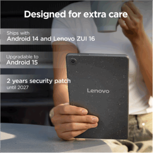 Lenovo Tab One Wi-Fi (w/o power adapter) | ZAF00255SE | 8.7 " | Luna Grey | IPS | 1340 x 800 pixels | MediaTek | Helio G85 | 4 GB | Soldered LPDDR4x | 64 GB | Wi-Fi | Front camera | 2 MP | Rear camera | 8 MP | Bluetooth | 5.3 | Android | 14 or Later | Warranty 24 month(s) | USB-A to USB-C cable, Manual - Image 15