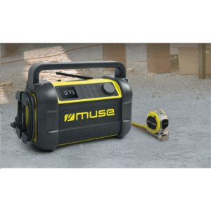 Muse | M-928 BTY | Jobsite Radio speaker | Waterproof | Bluetooth | Wireless connection | Portable | NFC features | Black/Yellow - Image 4