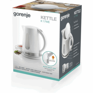 Gorenje | Kettle | K17WE | Electric | 2200 W | 1.7 L | Plastic/Metal | 360° rotational base | White - Image 5
