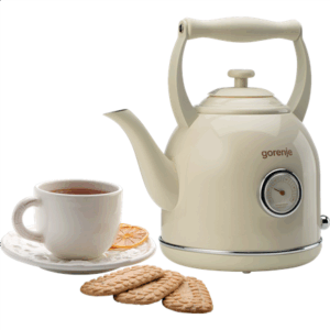 Gorenje | Kettle | K17CLIN | Electric | 2000 W | 1.7 L | Plastic/Metal | 360° rotational base | Beige - Image 2