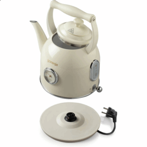 Gorenje | Kettle | K17CLIN | Electric | 2000 W | 1.7 L | Plastic/Metal | 360° rotational base | Beige - Image 3