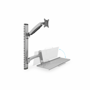 Digitus | Wall mount | Workstation | Adjustable Height, Tilt, Swivel | 27 " | Maximum weight (capacity) 6 kg | Silver - Image 3