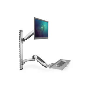 Digitus | Wall mount | Workstation | Adjustable Height, Tilt, Swivel | 27 " | Maximum weight (capacity) 6 kg | Silver - Image 5