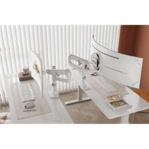 Digitus Desk Mount | DA-90476 Single Monitor Mount | Height, tilt, pivot, rotation, depth | 57 " | Maximum weight (capacity) 27 kg | White - Image 8