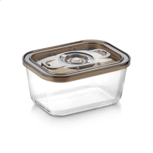 Caso Glass Vacuum Container with Plastic Lid | VacuBoxx Eco M | Transparent - Image 2