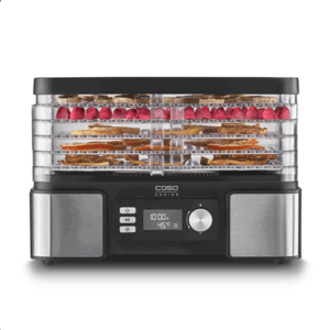 Caso | Food Dehydrator | DH 450 | Power 370-450 W | Number of trays 5 | Temperature control | Integrated timer | Black/Stainless Steel - Image 3