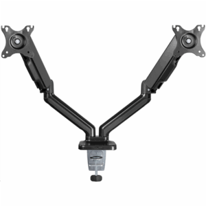 Goobay Desk Mount | Double Monitor Mount with Gas Spring | Swivel, Tilt, Rotation | 17-32 " | Maximum weight (capacity) 9 kg | Black - Image 5