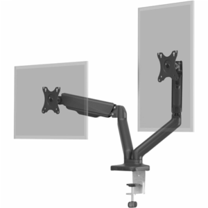 Goobay Desk Mount | Double Monitor Mount with Gas Spring | Swivel, Tilt, Rotation | 17-32 " | Maximum weight (capacity) 9 kg | Black - Image 7