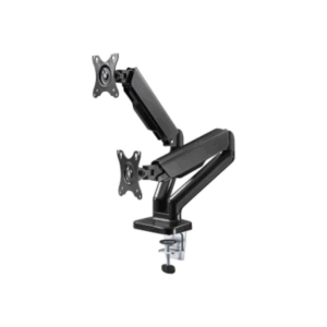 Goobay Desk Mount | Double Monitor Mount with Gas Spring | Swivel, Tilt, Rotation | 17-32 " | Maximum weight (capacity) 9 kg | Black - Image 8