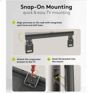 Goobay Wall mount | Ultraslim TV Wall Mount Basic FIXED (XL) | 43-100 " | Black - Image 6